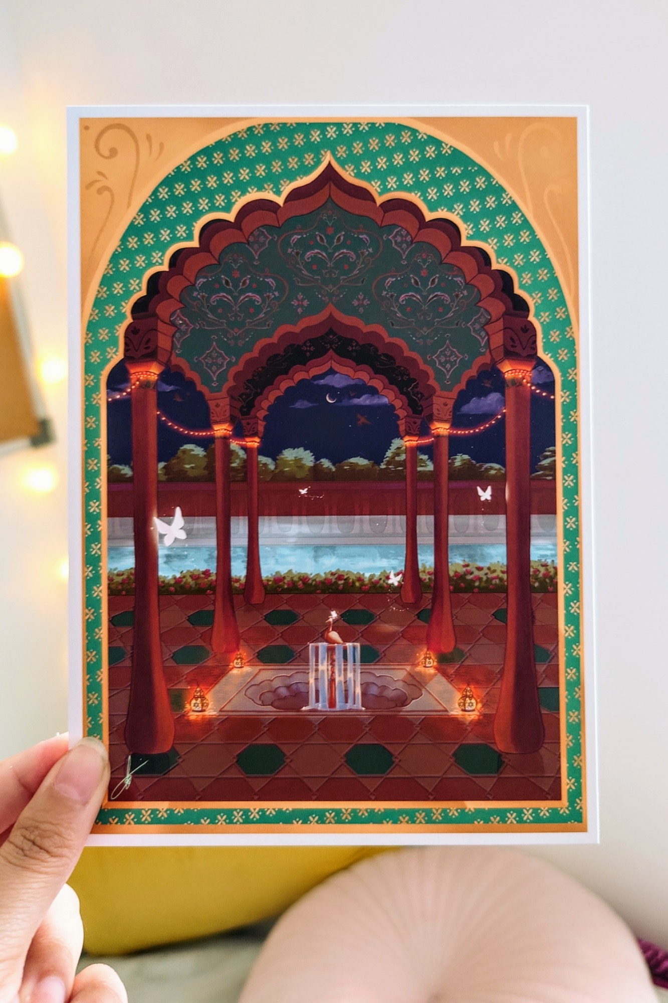 An art print that celebrates the architecture of Pakistan and Spain